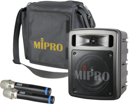 Battery powered PA system MiPro MA-303DB Vocal Dual Set Battery powered PA system - 2
