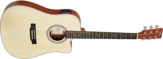 Elektroakusztikus gitár SX SD304TCE Natural Elektroakusztikus gitár - 2