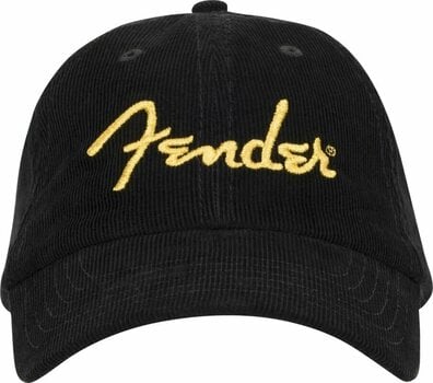 Gorra Fender Gorra Gold Spaghetti Logo Corduroy Baseball Hat Black - 2
