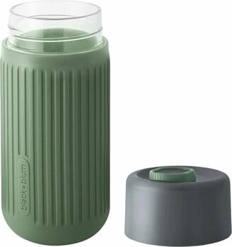 Eco Cup, lämpömuki black+blum Glass Travel Cup Grey/Olive 340 ml Cup - 3