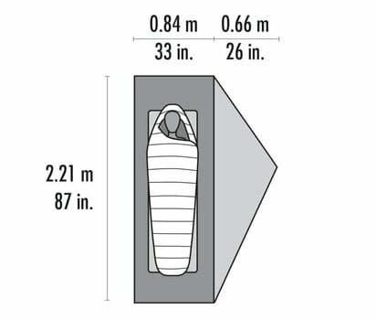 Tenda MSR FreeLite 1-Person Ultralight Backpacking Tent Green/Red Tenda - 12