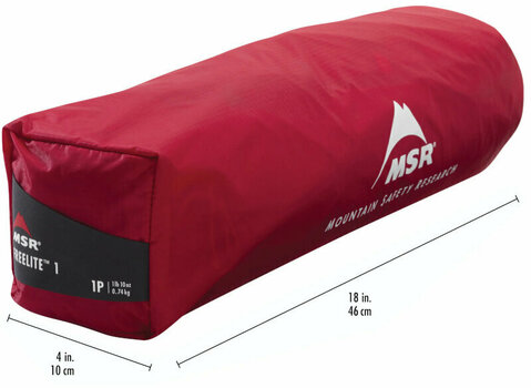 Tent MSR FreeLite 1-Person Ultralight Backpacking Tent Green/Red Tent - 13