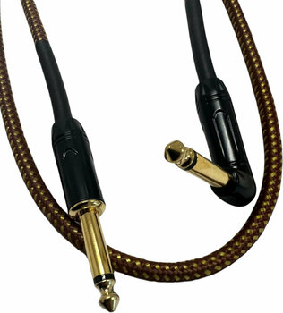 Instrument Cable Lewitz TGC055 Brown 1 m Straight - Angled - 2
