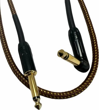 Instrument Cable Lewitz TGC055 Brown 3 m Straight - Angled - 2