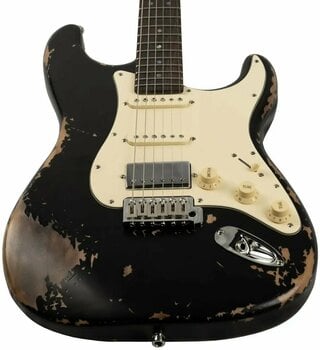 Electric guitar Henry's ST-1 Mamba Black Relic - 4