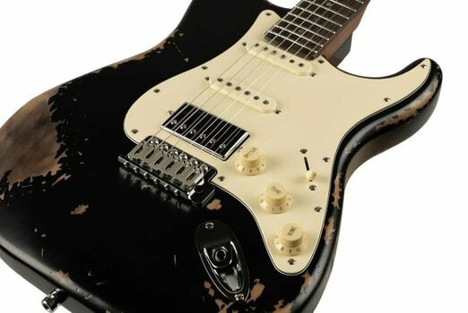 Electric guitar Henry's ST-1 Mamba Black Relic - 5