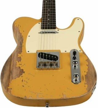 Elektrische gitaar Henry's TL-1 The Comet Yellow Relic - 4