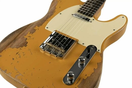Elektrische gitaar Henry's TL-1 The Comet Yellow Relic - 5