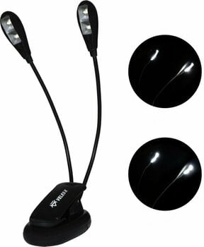 Lamp voor muziekstandaards Veles-X Music Stand and Reading Clip on Double LED Lamp voor muziekstandaards - 2