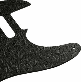 Ersatzteil für Gitarre Fender Waylon Jennings Leather Pickguard Schwarz - 3