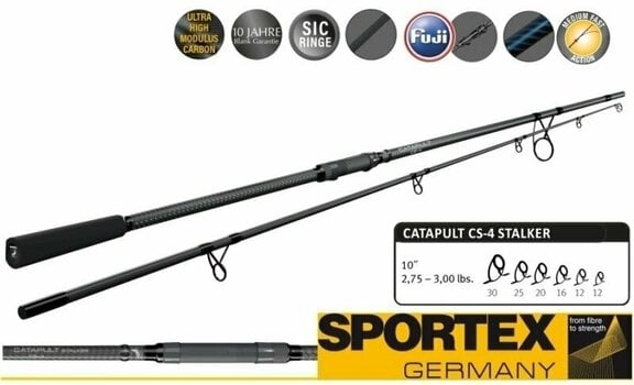 Cana para carpas Sportex Catapult CS-4 Stalker 3 m 2,75 lb 2 partes - 3