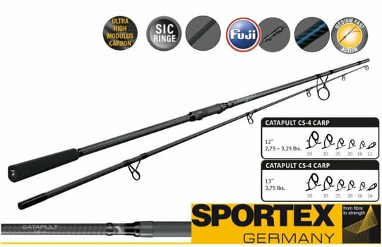 Canne à pêche Sportex Catapult CS-4 Carp 3,66 m 2,75 lb 2 parties - 3
