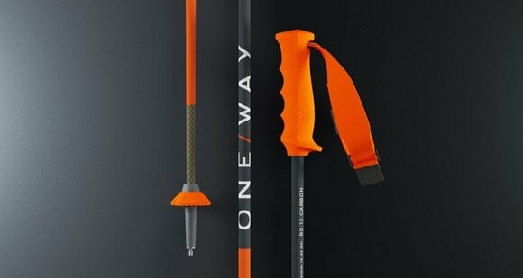Ski Poles One Way RD 13 Carbon Poles Orange/Black 115 cm Ski Poles - 5