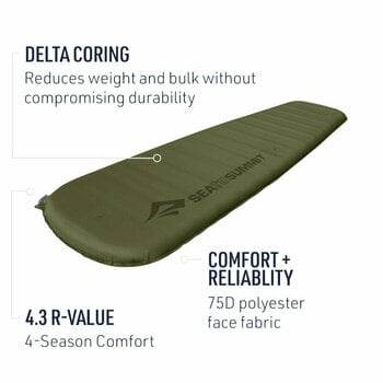 Slaapmat, onderlegger Sea To Summit Camp Plus Self-Inflating Sleeping Mat Rectangular Wide Moss Self-Inflating Mat - 3