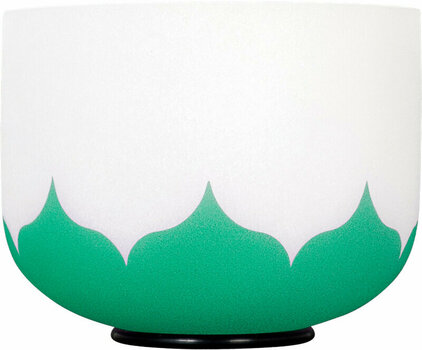 Percussion for music therapy Sela 8" Crystal Singing Bowl Lotus 440 Hz F - Green (Heart Chakra) incl. 1 Wood Mallet - 2