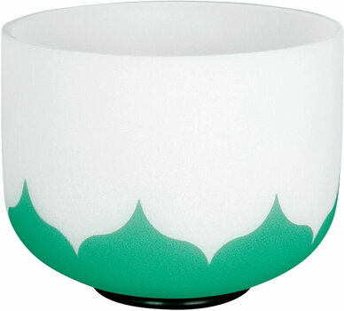 Percussion for music therapy Sela 8" Crystal Singing Bowl Lotus 440 Hz F - Green (Heart Chakra) incl. 1 Wood Mallet - 3