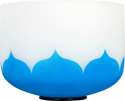 Slagverk för musikterapi Sela 8" Crystal Singing Bowl Lotus 440 Hz G - Blue (Throat Chakra) incl. 1 Wood Mallet - 2
