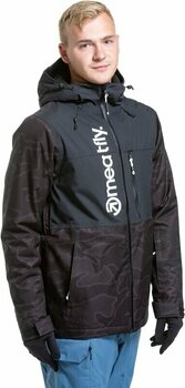 Lyžiarska bunda Meatfly Manifold Mens SNB and Ski Jacket Morph Black S - 5