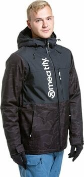 Chaqueta de esquí Meatfly Manifold Mens SNB and Ski Jacket Morph Black M - 5