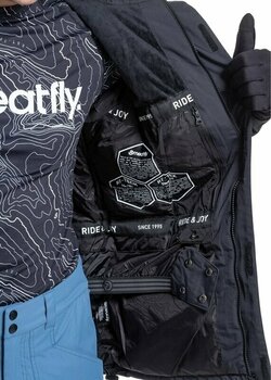 Smučarska jakna Meatfly Shader Mens SNB and Ski Jacket Black S - 12