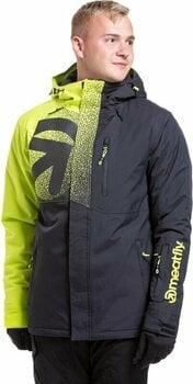 Smučarska jakna Meatfly Shader Mens SNB and Ski Jacket Acid Lime/Black XL - 4