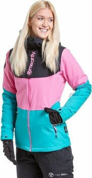 Ski Jacke Meatfly Kirsten Womens SNB and Ski Jacket Hot Pink/Turquoise M - 5