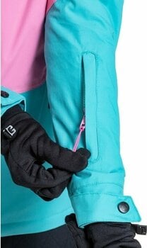 Lyžařská bunda Meatfly Kirsten Womens SNB and Ski Jacket Hot Pink/Turquoise M - 11