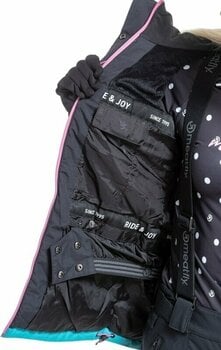 Lyžařská bunda Meatfly Kirsten Womens SNB and Ski Jacket Hot Pink/Turquoise M - 13