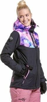 Ski Jacket Meatfly Kirsten Womens SNB and Ski Jacket Peach Aquarel/Black L Ski Jacket - 6