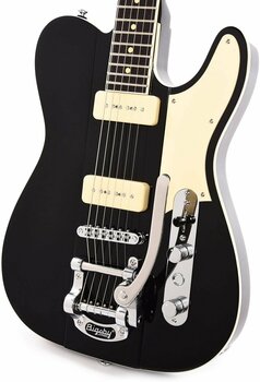 Guitare électrique Reverend Guitars Greg Koch Gristlemaster P90 Midnight Black - 3