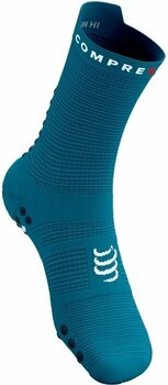 Hardloopsokken Compressport Pro Racing Socks v4.0 Run High Mosaic Blue/Magnet T2 Hardloopsokken - 2