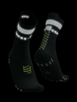 Hardloopsokken Compressport Pro Racing Socks v4.0 Run High Flash Black/Fluo Yellow T2 Hardloopsokken - 3