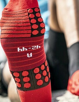 Calcetines para correr Compressport Pro Marathon Socks Black/High Risk Red T2 Calcetines para correr - 4