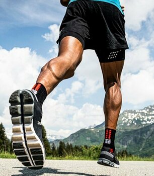 Meias de corrida Compressport Pro Marathon Socks Black/High Risk Red T2 Meias de corrida - 5