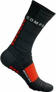 Løbestrømper Compressport Pro Racing Socks Winter Run Black/High Risk Red T3 Løbestrømper - 3