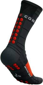 Löparstrumpor Compressport Pro Racing Socks Winter Run Black/High Risk Red T3 Löparstrumpor - 4