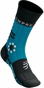 Hardloopsokken Compressport Pro Racing Socks Winter Trail Mosaic Blue/Black T1 Hardloopsokken - 2