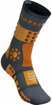 Meias de corrida Compressport Trekking Socks Magnet/Autumn Glory T2 Meias de corrida - 2