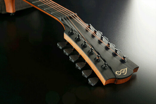 Guitarra eletroacústica de 12 cordas LAG Sauvage J12CE Natural - 8