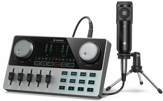 Podcastový mixpult Donner Podcard All-in-One Podcast Equipment Bundle - 5