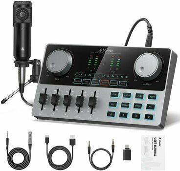 Mixer de podcasturi Donner Podcard All-in-One Podcast Equipment Bundle - 6