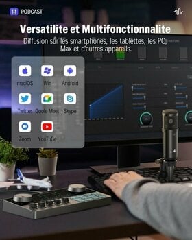 Podcastový mixpult Donner Podcard All-in-One Podcast Equipment Bundle - 13