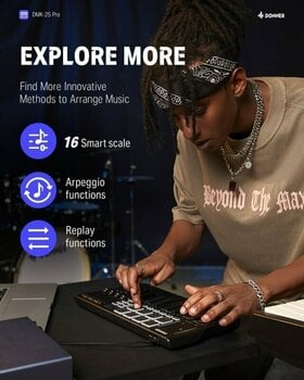 MIDI toetsenbord Donner DMK-25 Pro (Alleen uitgepakt) - 6
