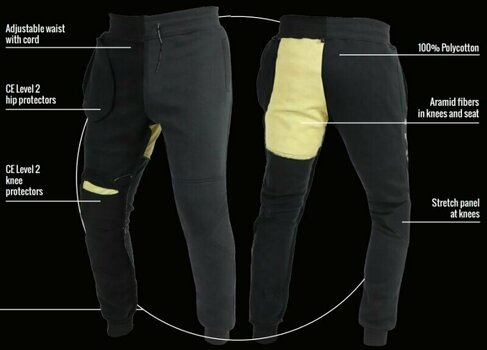 Spodnie tekstylne Trilobite 2463 Drible Riding Sweatpants Black XL Spodnie tekstylne - 3