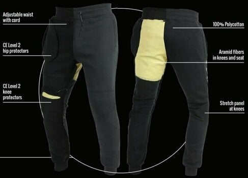 Текстилни панталони Trilobite 2463 Drible Riding Sweatpants Black 2XL Текстилни панталони - 3