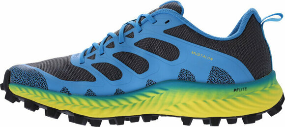 Trailowe buty do biegania Inov-8 Mudtalon Dark Grey/Blue/Yellow 44,5 Trailowe buty do biegania - 3