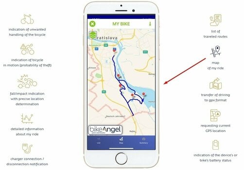 Aparelhos eletrónicos para ciclismo bikeAngel 2-BIKE/E-BIKE EU Smart GPS Tracker @ Alarm - 12