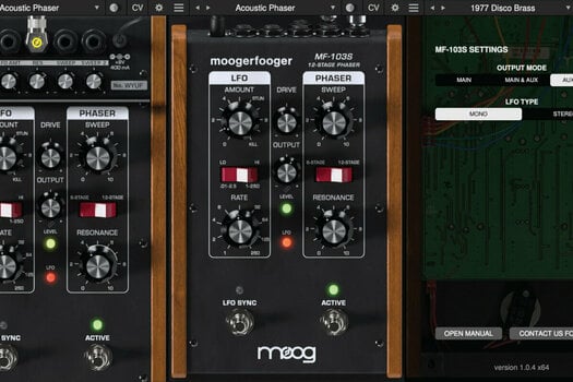Studio software plug-in effect MOOG MoogerFooger Software MF-103s 12-Stage Phaser (Digitaal product) - 2