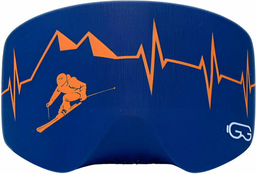 Pokrowiec na okulary narciarskie Soggle Goggle Protection Heartbeat Blue/Orange Pokrowiec na okulary narciarskie - 2
