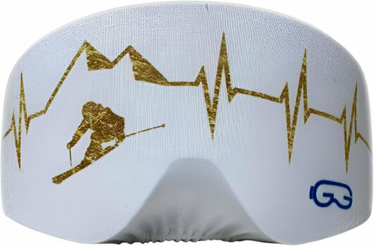 Pokrowiec na okulary narciarskie Soggle Goggle Protection Heartbeat White/Gold Pokrowiec na okulary narciarskie - 2